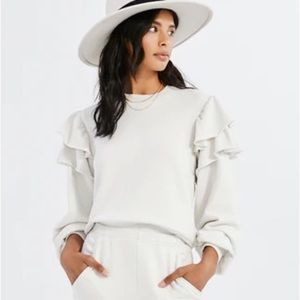 Something navy ruffle sleeve set